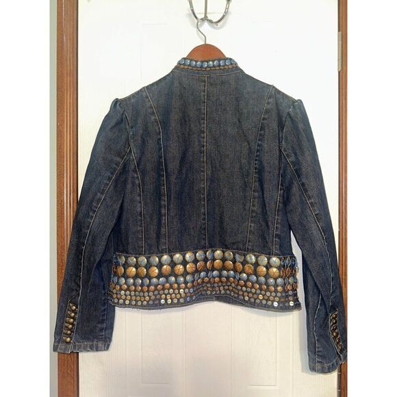 Gordon James Denim Jacket With Embellishments Size Medium - Picture 5 of 12